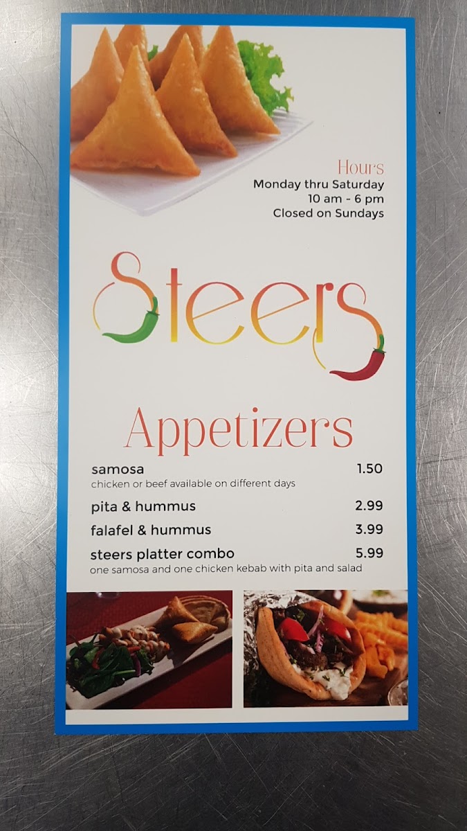 Menu Steer's Restaurant-4